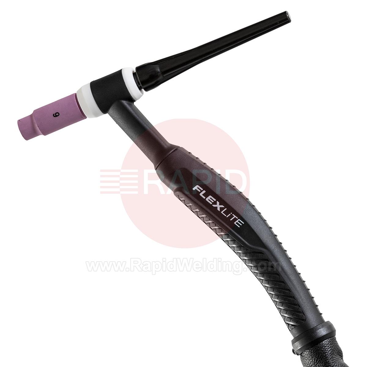 TX225G4  Kemppi Flexlite TX K5 225G Air Cooled 220 Amp Tig Torch, with 70° Angle Neck - 4m, 7 Pin